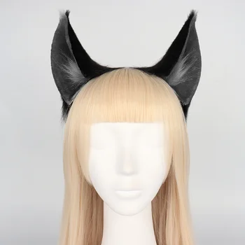 Sexy Wolf Ears Headband Kawaii Fox Ears Galvos apdangalas Cosplay aksesuarai JK Girl Faux Fur Cat Ears Plaukų segtukas Galvos apdangalas Cosplay rekvizitai