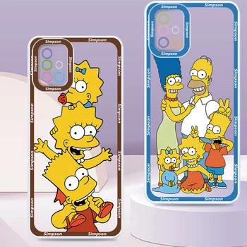 Disney Simpsons Family Girl skaidrus telefono dėklas, skirtas Samsung A73 A72 A71 A53 A52 A51 A33 A32 A23 A22 A13 A12 Angelų akys