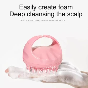 Naujas šampūnas Masažas Silikoninės šukos Kūdikio vonia Galvos odos antipruritinis šepetys Mini plaukų šepetys Kasdienis naudojimas Kirpyklos aksesuarai