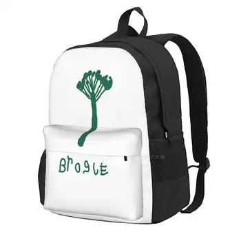 Brogle Travel Laptop Bagpack Mokykliniai krepšiai Meme Joke Broccoli Kid Child Baby Green