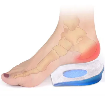1Pair silikono gelio vidpadžiai Kulno pagalvėlė pėdų padams Palengvina pėdų skausmo apsaugas Spur atraminiai batai Pagalvėlė Kojų priežiūros įdėklai