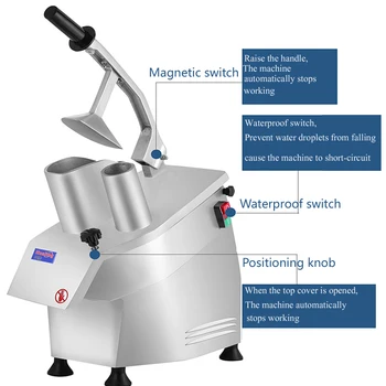 PBOBP komercinė vertikali daugiafunkcinė salotų ir kopūstų pjaustymo mašina, elektrinė vaisių ir daržovių pjaustymo mašina
