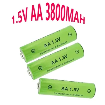 Visiškai nauja AA baterija 3800 MAh įkraunama baterija NI-MH 1,5 V AA baterija laikrodžiams, pelėms, kompiuteriams, žaislams ir pan