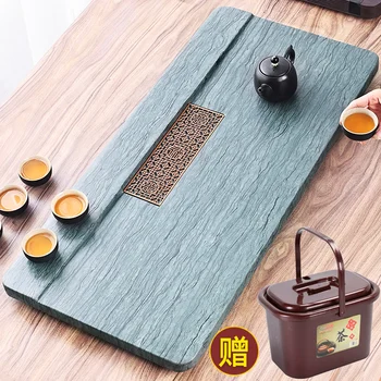 Graviruoti kinišką arbatos puodą Padėklas Stačiakampis akmeninis puodas Biuro neslystantys padėklai Dekoratyvinis restoranas Prabangus Sunum Tepsisi namo dekoras