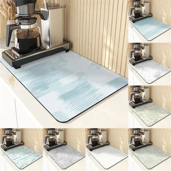 Paprastumo stilius Valgomojo stalo kilimėlis Padėkliukai Stalo kilimėlis Juostelės raštas Stalo kilimėliai Stalo virtuvė Sugeriantis džiovinimo kilimėlis virtuvei