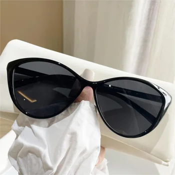 Nauji vintažiniai didelio rėmelio akiniai nuo saulės Moterų prekės ženklo dizaineris Katės akis Akiniai nuo saulės Moterys Lauko kelionių akiniai UV400 Oculos De Sol