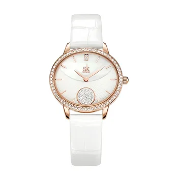 Moteriškas laikrodis Moterų mažuma Premium Sense Ins Diamond Fritillaria Shenzhen Wrist Oval Watch Belt Watch Live 0190