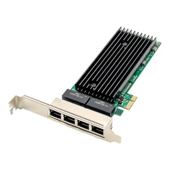 PCI-E 4 prievadas RJ45 serveris 1X PCIe X1 Intel 82576 lustas 10/100/1000Mbps Lan keturių prievadų serveris Gigabitinė tinklo plokštė