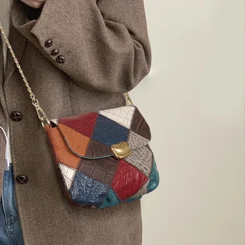 Cobbler Legend natūralios odos kryžminis krepšys moterims Fashion Ladies Chain rankinės per petį