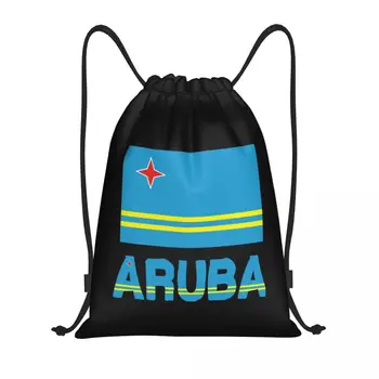 Aruba ir Arubano vėliava Personalizuoti vyriški krepšiai su raišteliais Sporto krepšys Karštas lengvas