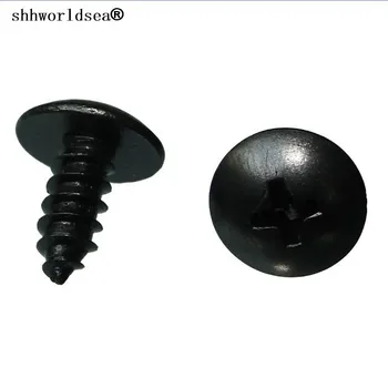 shhworldsea auto metalinis spaustuko tvirtinimo elementas kryžminis įleidžiamas apvalus galvutės sriegimo varžtas cinkas juodas