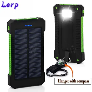 Lerp- Saulės energijos įkrovimo bankas 30000mAh nešiojamas universalus mobilus maitinimo šaltinis