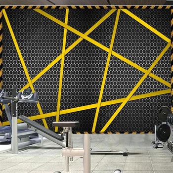 Retro metalo plieno lakštų linija Fitnesas Sporto salė Pramoninis dekoras Pasirinktiniai tapetai Interneto kavinės dekoro freska Baras KTV 3D foto sieninis popierius