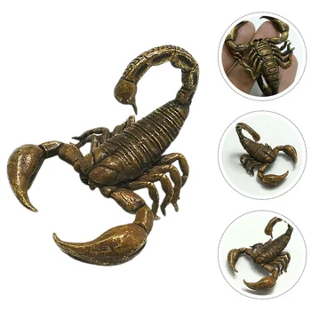 Feng Shui Brass Scorpion Mini Scorpion figūrėlė Mažyčiai gyvūnai Statulos Turtas Klestėjimas Skulptūra Kolekcionuojami daiktai