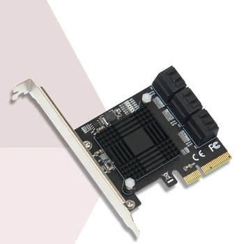 6 Prievadai PCI į SATA 3.0 valdiklio vidinę išplėtimo kortelę PCI į SATA adapterio keitiklis stalinių kompiuterių palaikymui SATA N2UB