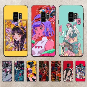 Anime estetinis telefono dėklas, skirtas Samsung Galaxy A51 A50 A71 A21s A71 A41 A70 A30 A22 A02S A53 A72 A73 5G dangtelis