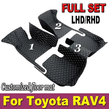 Automobilių grindų kilimėliai Toyota RAV4 Vanguard XA30 2006~2012 Kilimas Automatinis patvarus kilimėlis Prabangus odinis kilimėlis Anti Dirt Pad Automobilių aksesuarai