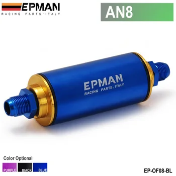 EPMAN Racing Blue AN8 Hi-Flow Motorsport/Rally/Racing Alloy kuro filtras su plieniniu filtru EP-OF08