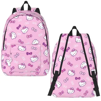 Hello Kitty Kuprinė berniukui mergaitės vaikams Studentų mokyklinių knygų krepšiai Kitty White Sanrio kuprinės Dieninė kuprinė Darželio krepšys