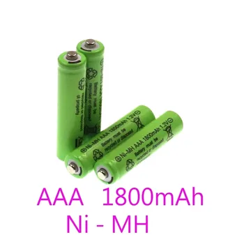 Įkraunama baterija Visiškai nauja 100% AAA 1.2V 1800mah Ni-MH baterijos fotoaparato žaislų sode Saulės šviesa LED žibintuvėlis Torc
