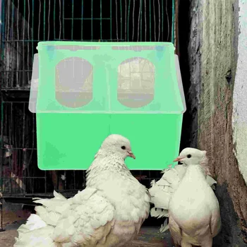 Pakabinamas balandžių tiektuvas Kelių tinklelių balandžių maisto laikymo dėžutė Paukščių narvas Pakabinamas tiektuvas naminių paukščių balandžių papūgos maisto laikymo dėklas