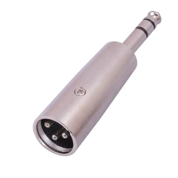 metalinis korpuso adapteris 1/4 6,35 mm vyriškas kištukas į 3Pin lizdo adapterį