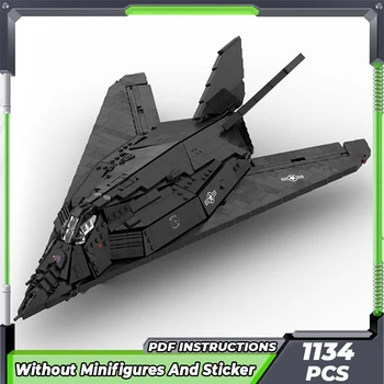 Moc statybinių plytų karinis modelis F-117 Nighthawk naikintuvas Reaktyvinė technologija Moduliniai blokai Dovanos Kalėdiniai žaislai 