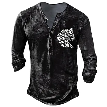 Nauji vyriški marškinėliai 2023 m. madingi marškinėliai ilgomis rankovėmis Pavasario ilgomis rankovėmis spausdintas megztinis Top Vyriški drabužiai Vintažiniai marškinėliai Dropshipping