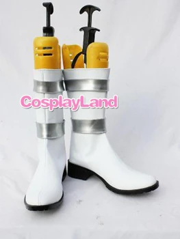 Gundam Seed White and Silver Cosplay batai Anime Party Cosplay batai pagal užsakymą pagaminti suaugusiems moteriškiems batams