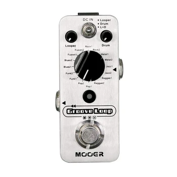 Mooer MLP2 Groove Loop Guitar Pedal Drum Machine Looper Pedal 3 Režimai Max 20min įrašymo laikas Tap Tempo gitaros efekto procesorius