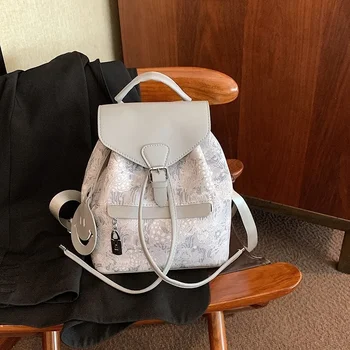 Prabangi PU maža kuprinė laisvalaikio stiliaus moteriška kuprinė 2024 m. Karštas pardavimas Miela mergina Mini krepšys Dviejų pečių dirželiai Patvari kelioninė krepšys