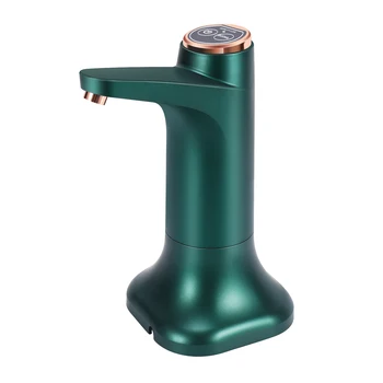 elektrinis vandens butelių siurblys su pagrindiniu USB vandens dozatoriumi Nešiojamas automatinis vandens siurblio kaušo butelių dozatorius - žalias