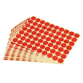 19mm apskritimai apvalūs kodo lipdukai Lipnios lipnios etiketės Raudona
