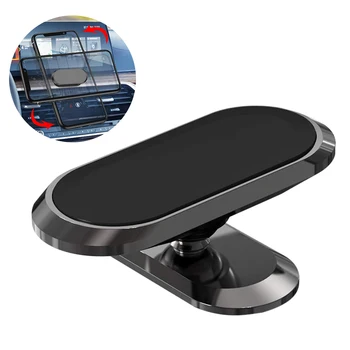 Magnetinis neslystantis automobilinis telefono laikiklis 360 laipsnių rotuojamas mobiliojo telefono laikiklis Silikono lydinio GPS stovas, skirtas iPhoneSamsungXiaomi