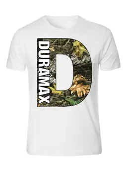 Duramax Big D dizaino spalva Balta trišakė S - 5XL marškinėliai Tee