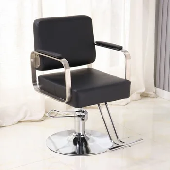 Pasukamas stilistas Kirpėjas Kėdės Atlošiamos kirpyklos plaukai Patogios kirpyklos kėdės Stilistas Sillas de Barberia Salono įranga